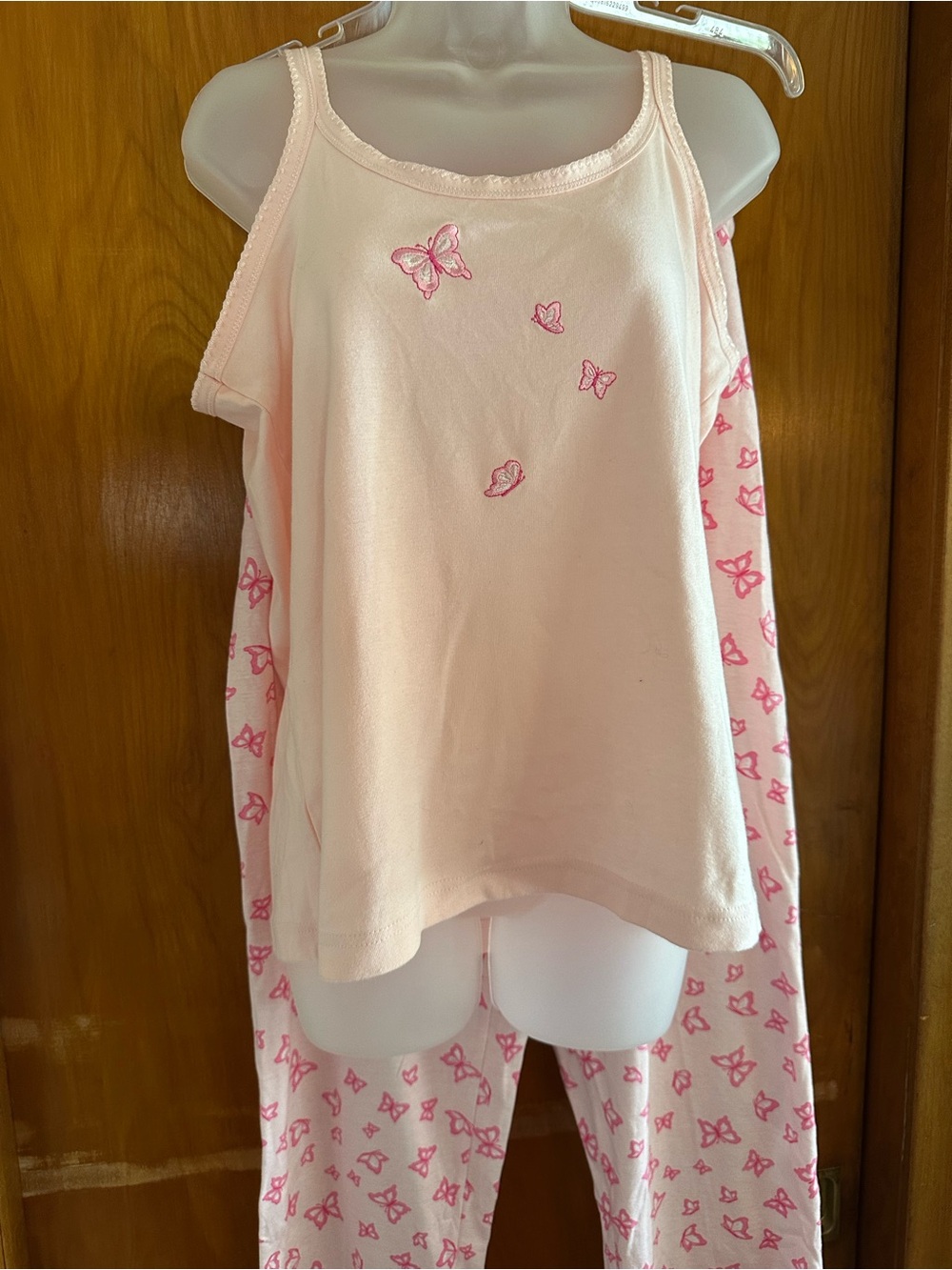 Pillow Talk Pink Butterfly Cotton Pajama Set Large NWT